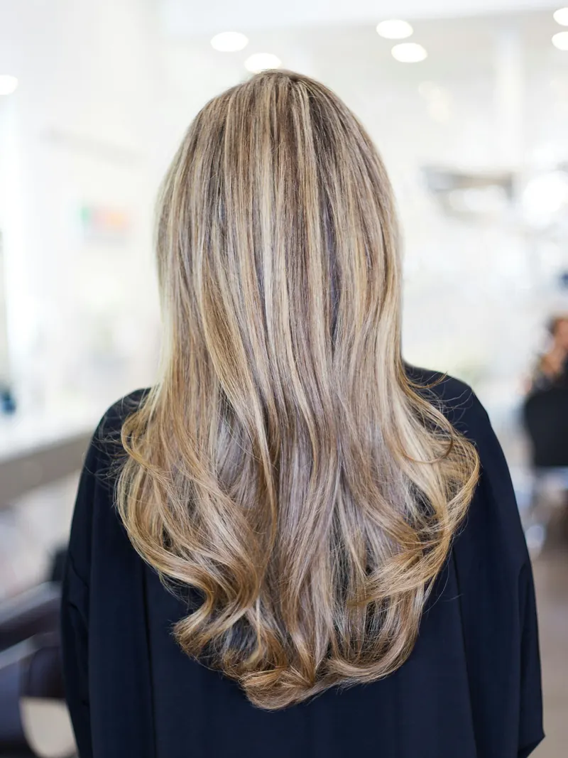 Balayage og lyse striper