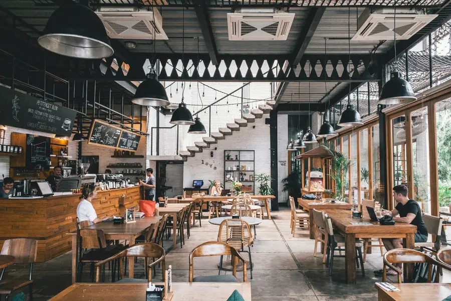 Restaurantlokalet innvendig